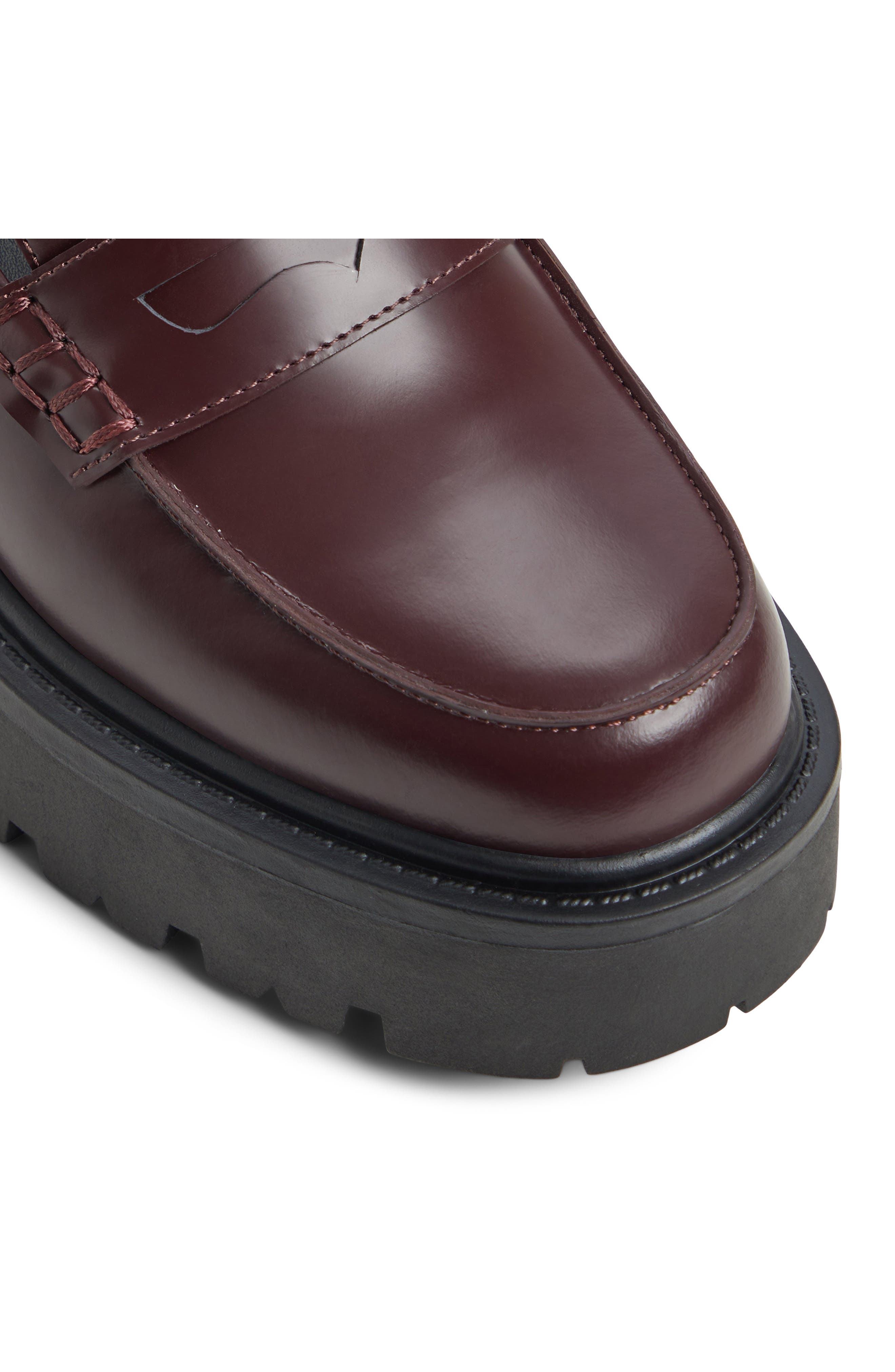 ALDO Cadaycia Platform Penny Loafer, Alternate, color, Bordo