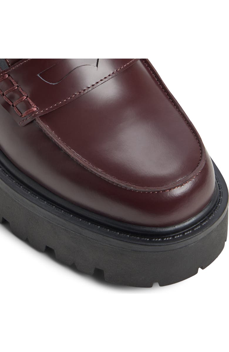 ALDO Cadaycia Platform Penny Loafer, Alternate, color, Bordo