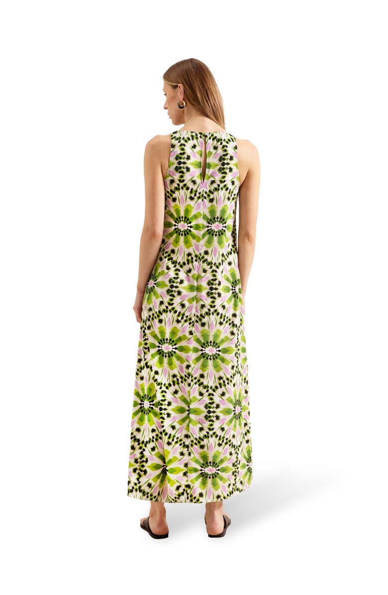Ro&Zo Sleeveless Print Maxi Dress, Alternate, color, Green Mosaic