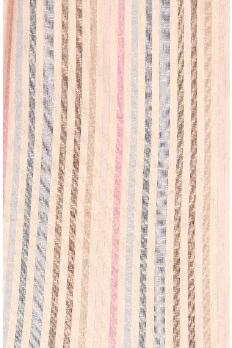 Maternal American Stripe Puff Sleeve Maternity Blouse, Alternate, color, PEACH/ NAVY STRIPE