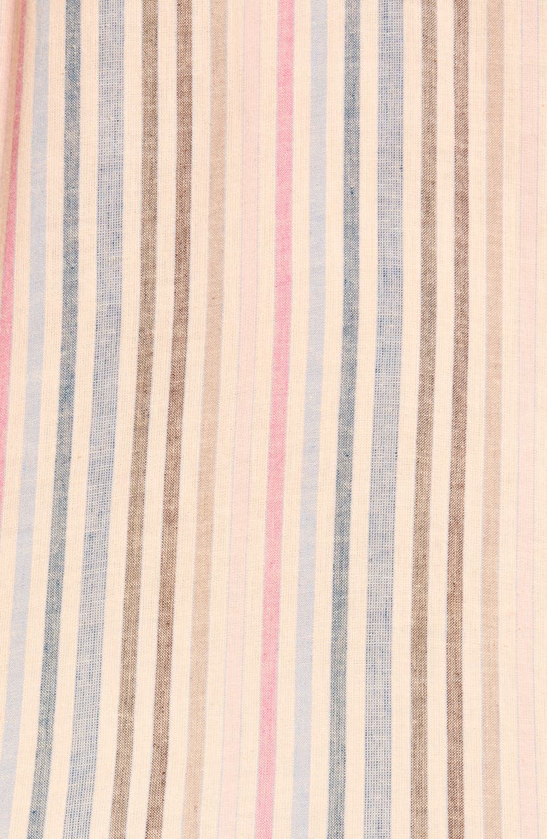 Maternal America n Stripe Puff Sleeve Maternity Blouse, Alternate, color, Peach/ Navy Stripe