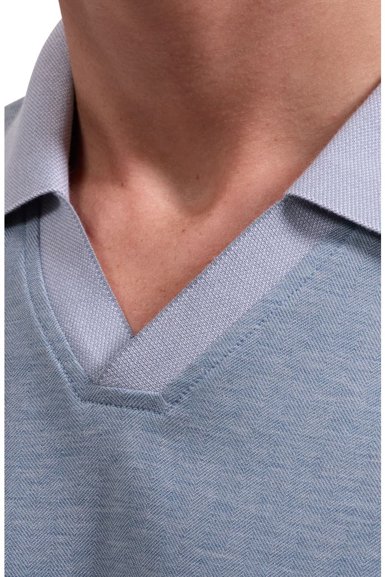 Tipped Johnny Collar Polo, Alternate, color, SHARK