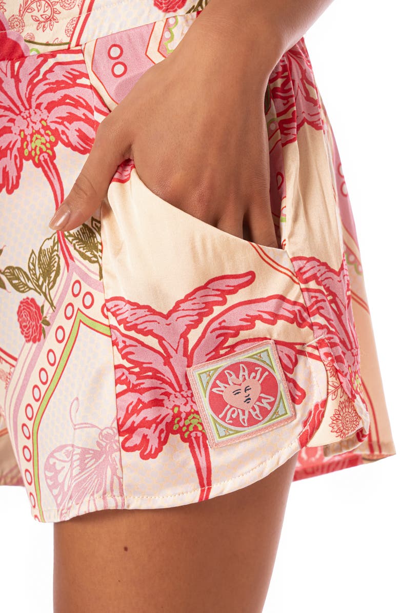 Maaji Blissful Cover-Up Shorts, Alternate, color, Pastel Red