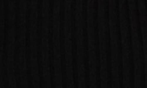Blu Pepper Snap Button Front Rib Long Sleeve Top In Black