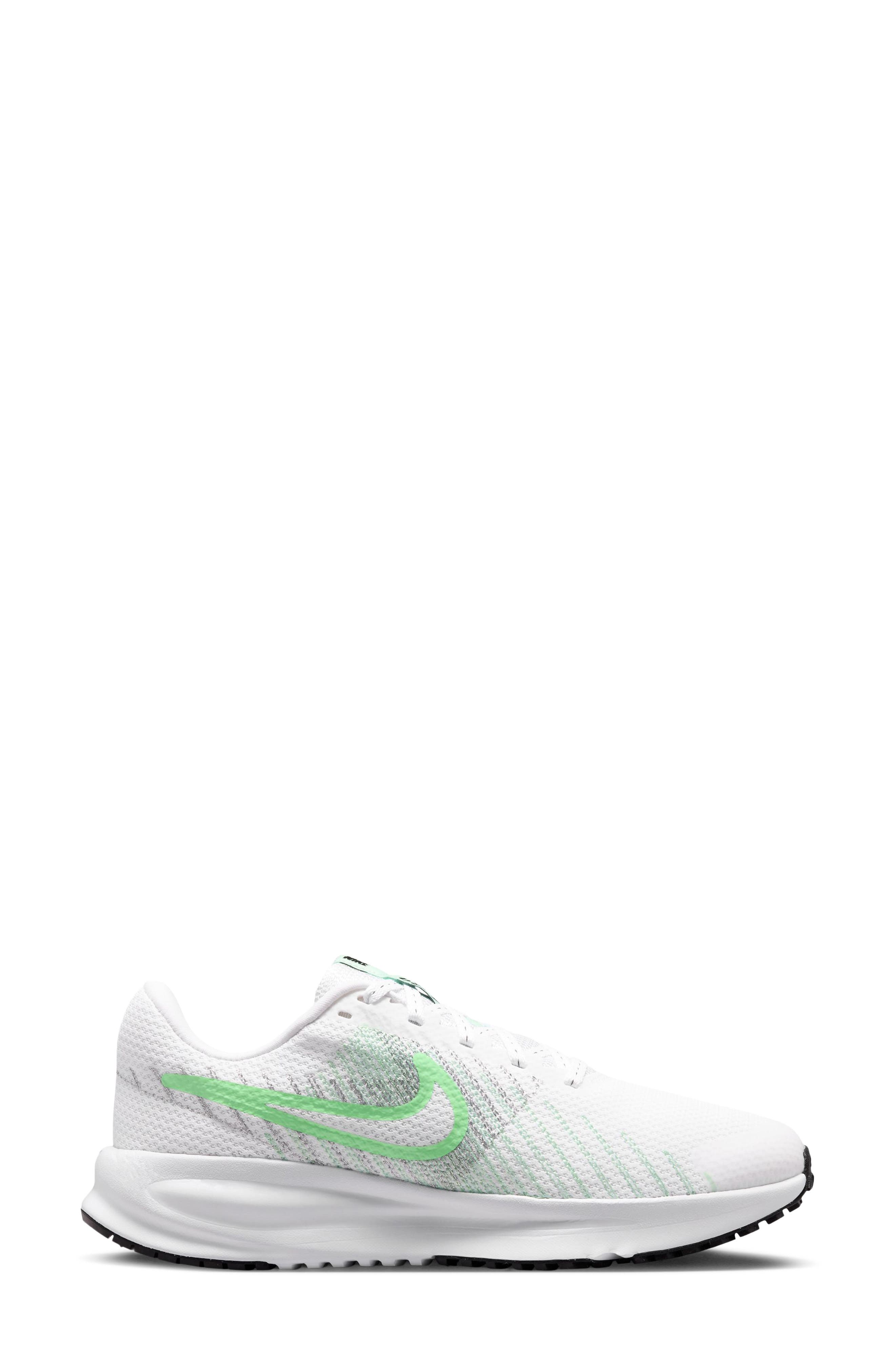 Run Defy Running Shoe, Alternate, color, WHITE/ GREEN/ BLACK