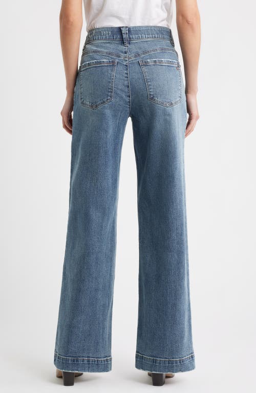 Wit & Wisdom Gracie Skyrise Double Side Seam High Waist Wide Leg Jeans In Blue