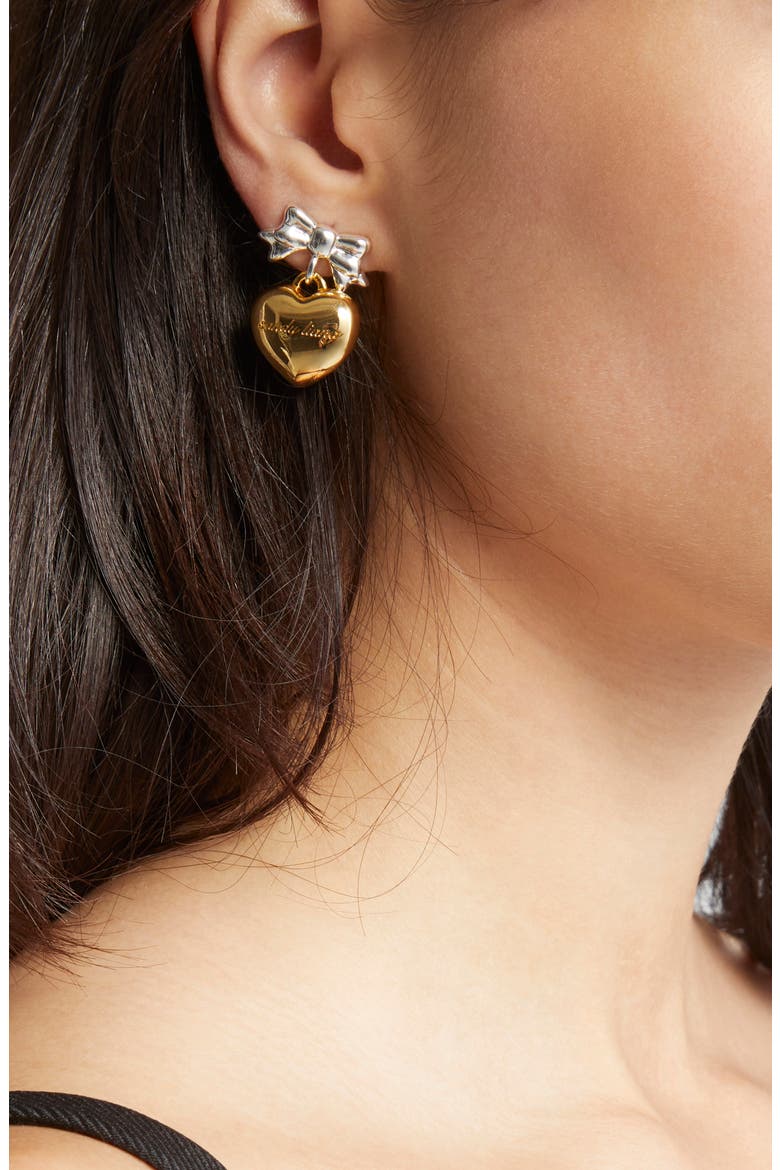 Ballerina Mismatched Drop Earrings, Alternate, color, GOLD/ SILVER