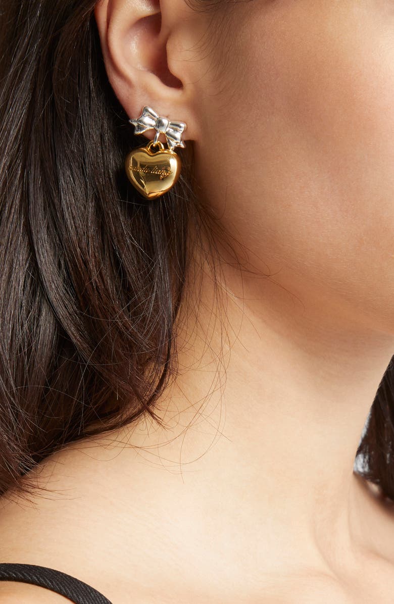 Sandy Liang Ballerina Mismatched Drop Earrings, Alternate, color, 