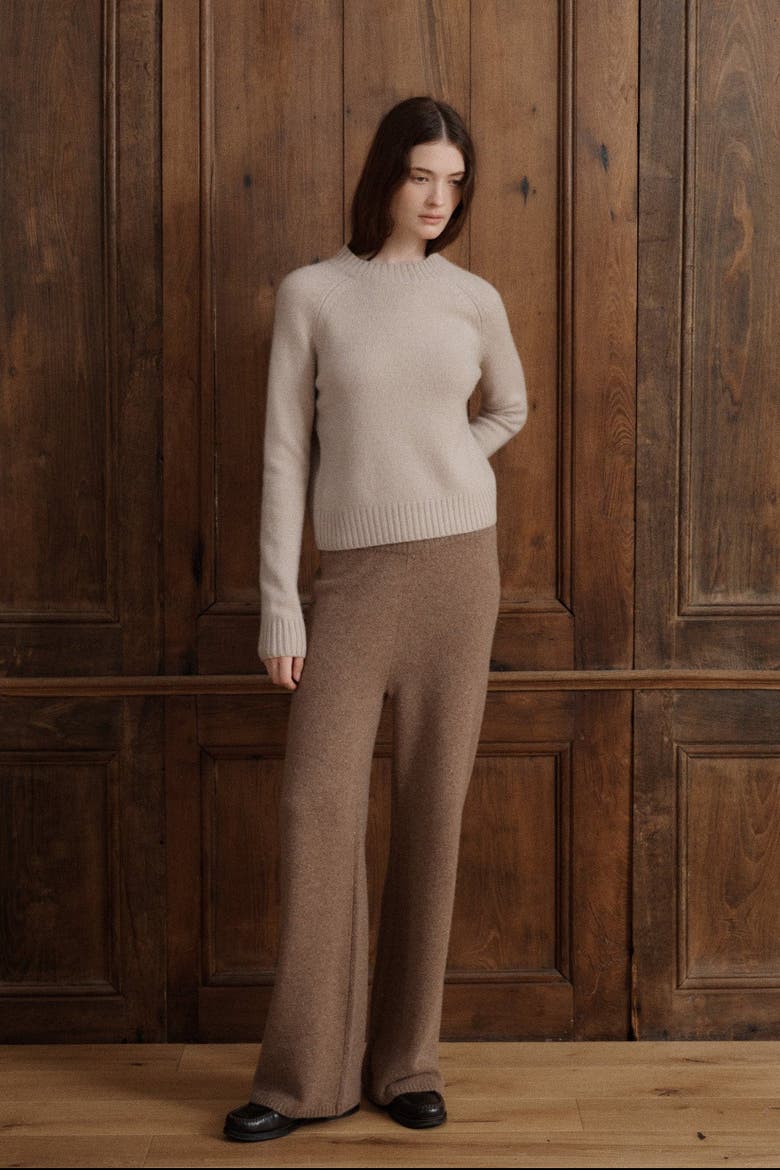 Bruna Cashmere Sweater, Alternate, color, Claystone
