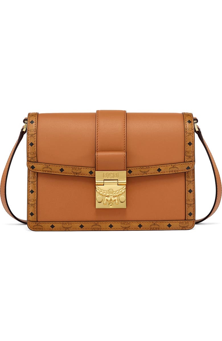 MCM Small Tracy Leather Shoulder Bag, Main, color,