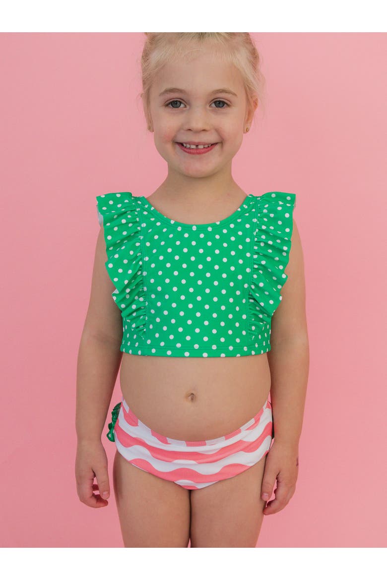 UPF50 Waterfall Tankini, Alternate, color, Bubblegum Pink Wavy Stripe