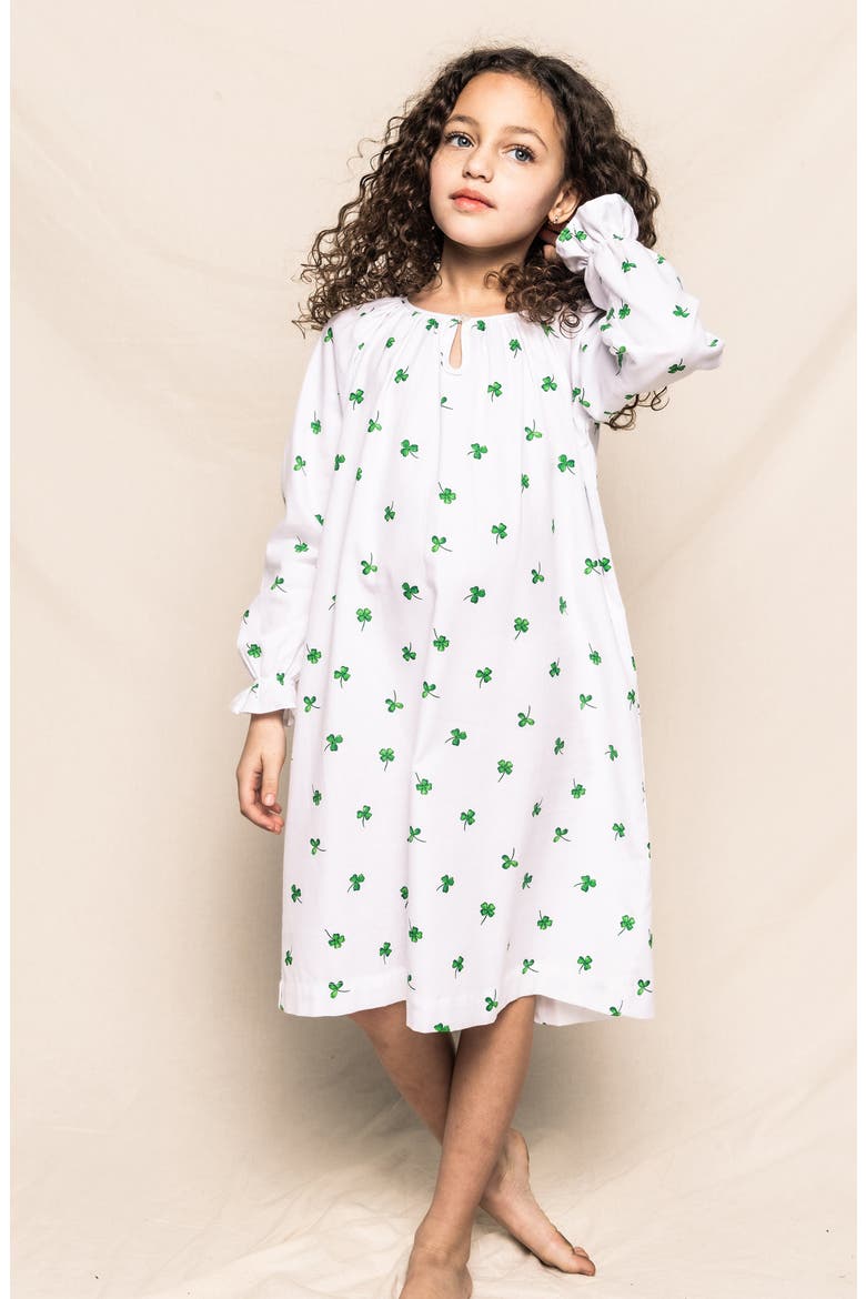 Kids' Delphine Shamrocks Nightgown, Alternate, color, GREEN