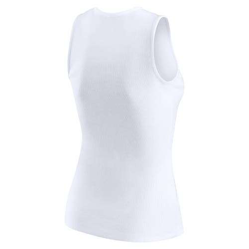 Wear By Erin Andrews White Baltimore Ravens Ribbed Graphic Tank Top In White