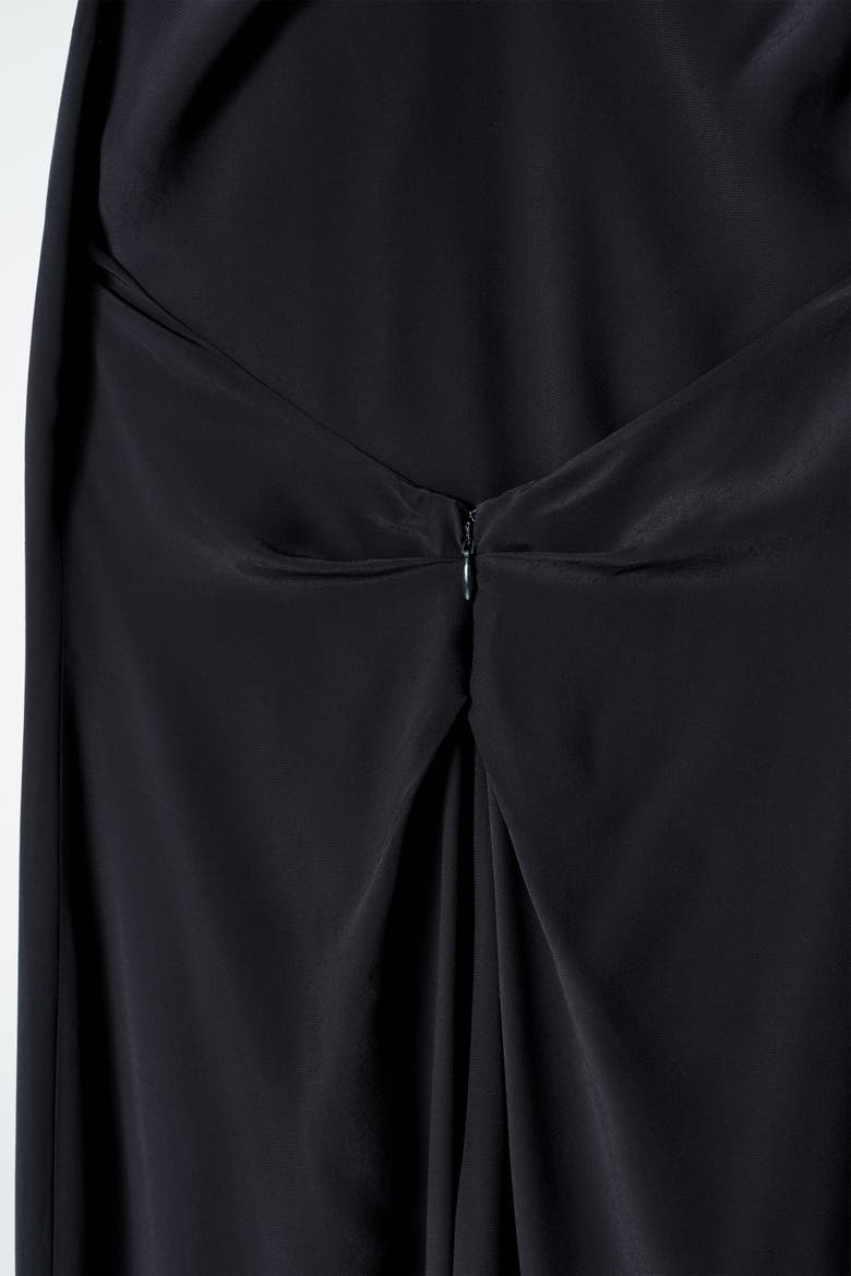 Cowl-Neck Maxi Dress, Alternate, color, NAVY