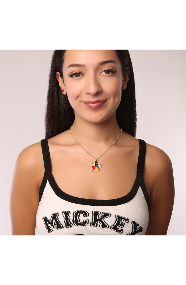Disney Minnie & Mickey Mouse Couples Necklace for Him and Her, 16"+3", Alternate, color, Multi