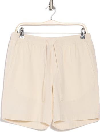 Linen & Cotton Blend Drawstring Shorts