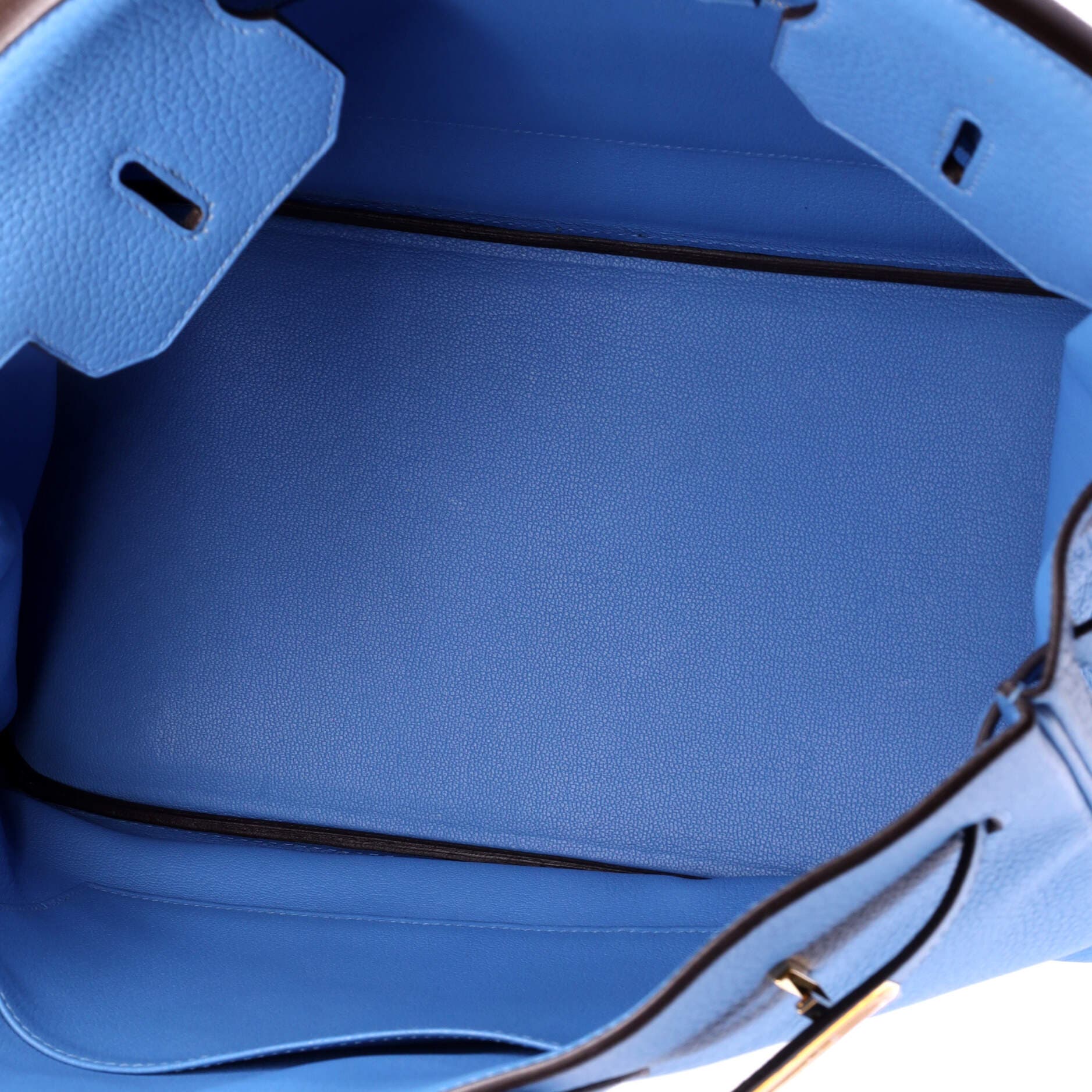 Birkin Handbag Blue Clemence with Gold Hardware 35, Alternate, color, Blue