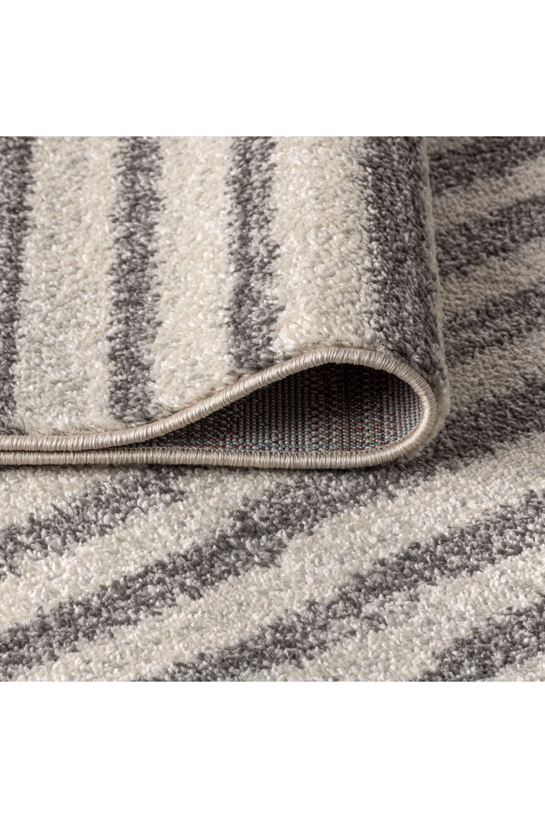 Lyla Offset Stripe Area Rug, Alternate, color, Gray/Cream