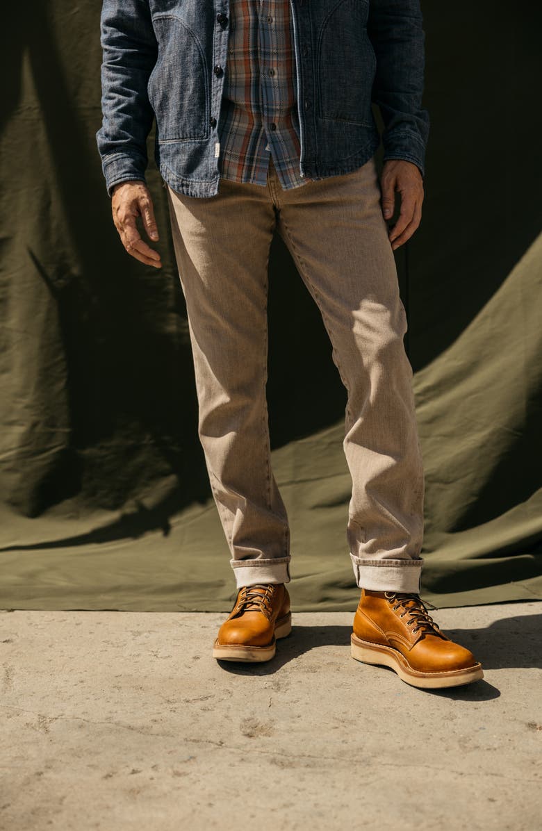 HIROSHI KATO The Hammer Straight Leg 10.5-Ounce Stretch Selvedge Jeans, Alternate, color, Dusty Brown