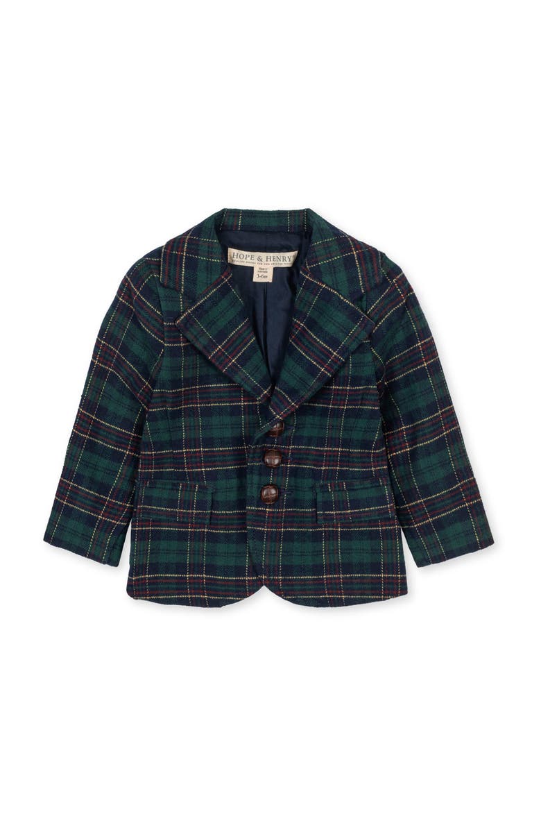 Hope & Henry Organic Brushed Cotton Suit Jacket, Main, color, Scottish Suit Plaid