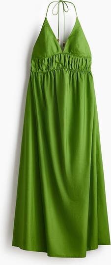 H&M Poplin halterneck dress | Nordstrom