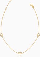 Oradina 14K Gold Harmony Station Anklet