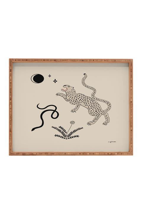 Megan Galante Desert Prey Rectangular Bamboo Tray