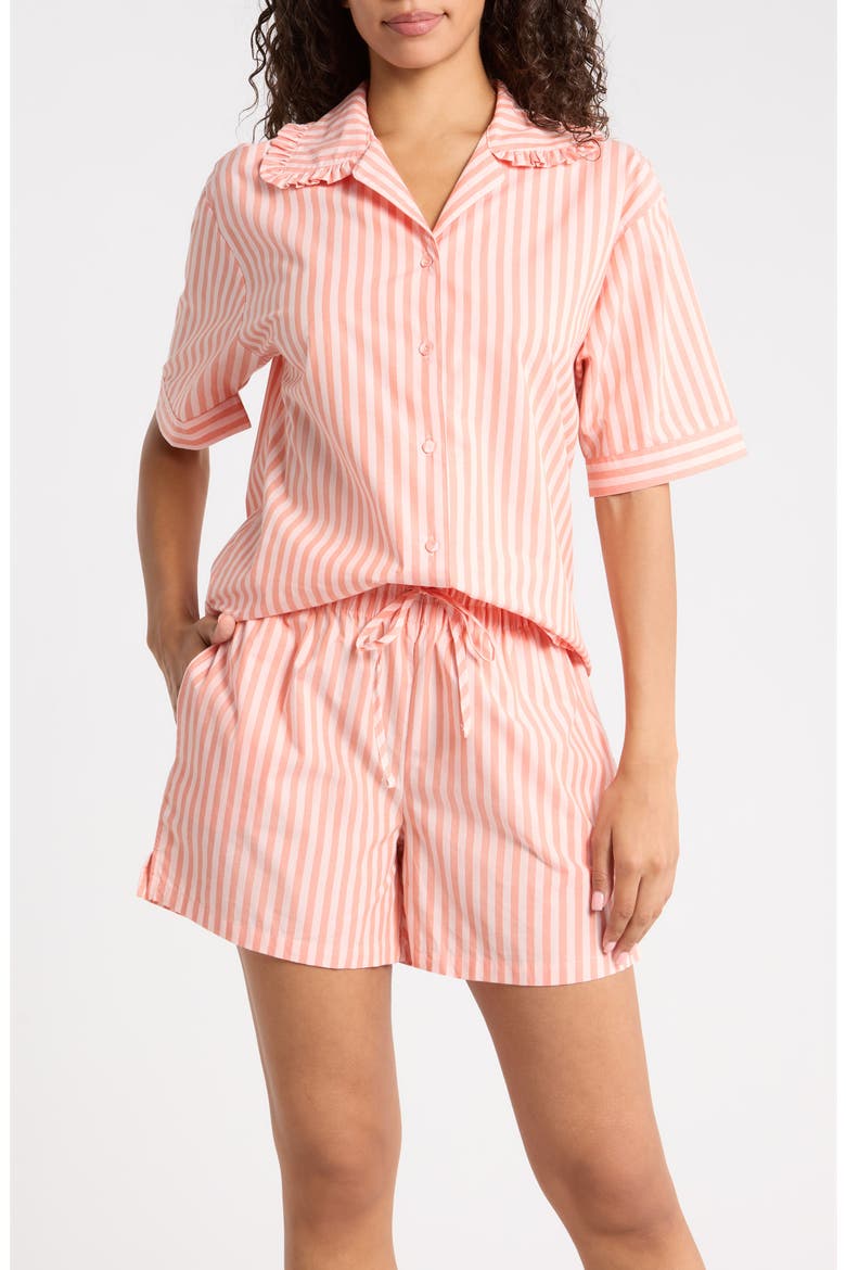 Butterscotch Stripe Cotton Poplin Pajamas, Main, color, BUTTERSCOTCH