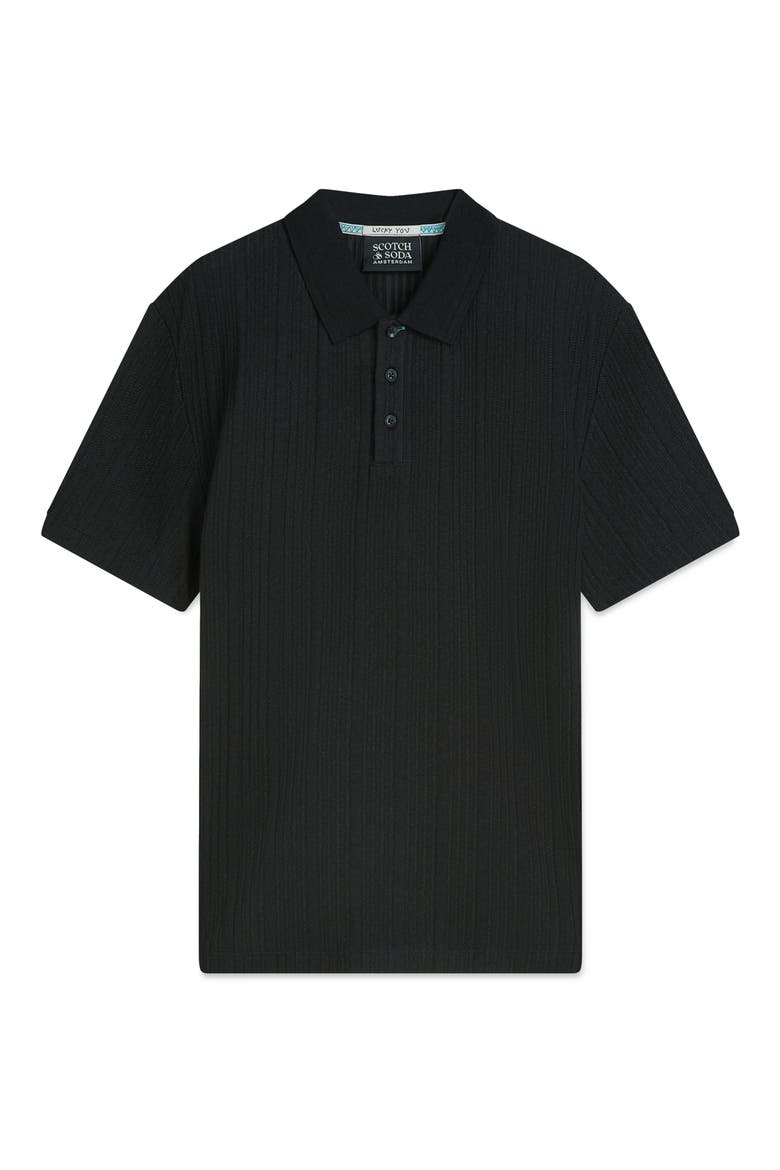 Relaxed Fit Rib Polo, Alternate, color, METEORITE