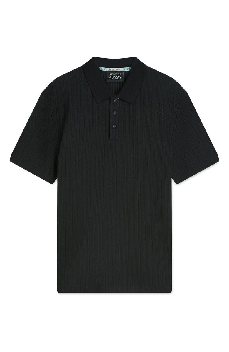 Scotch & Soda Relaxed Fit Rib Polo, Alternate, color, Meteorite