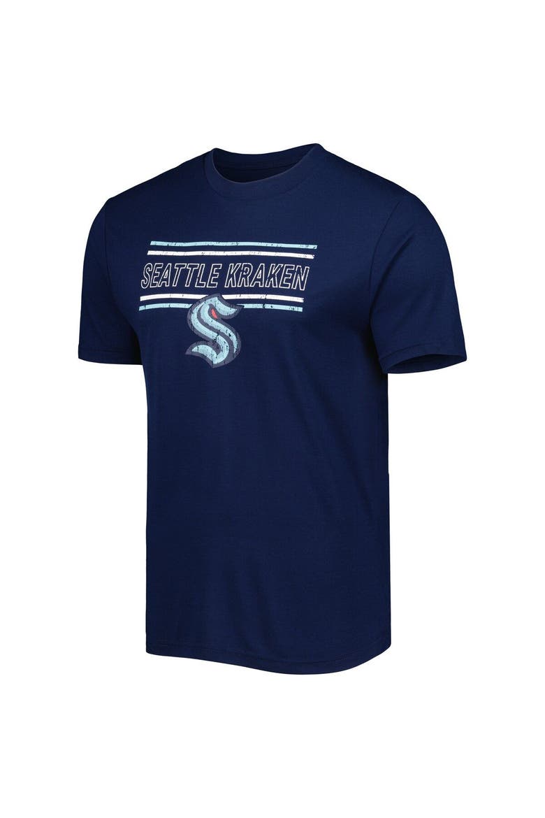 Men's Concepts Sport Navy/Gray Seattle Kraken Badge T-Shirt & Pants Sleep Set, Alternate, color, Navy