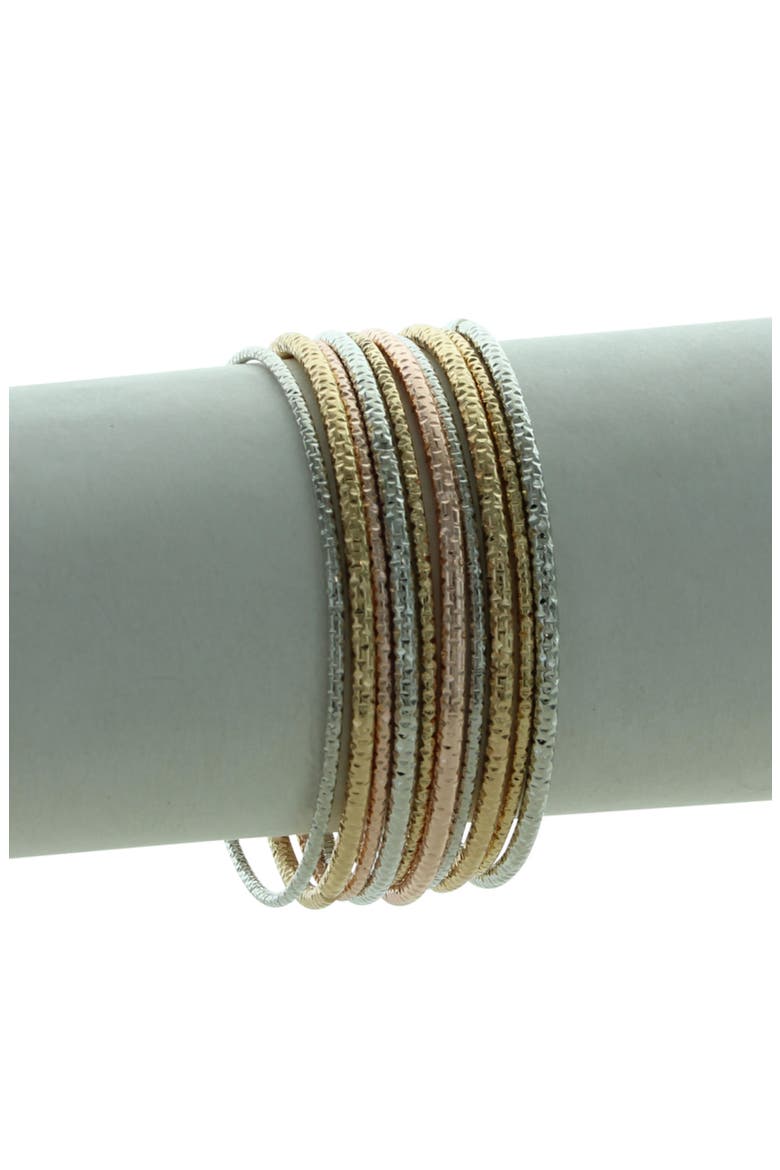Inaya Set of 10 Bangle Bracelets, Alternate, color, GOLD MULTI