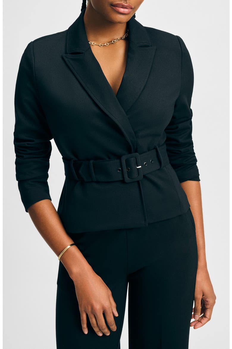 Belted Jacket, Main, color, BLACK