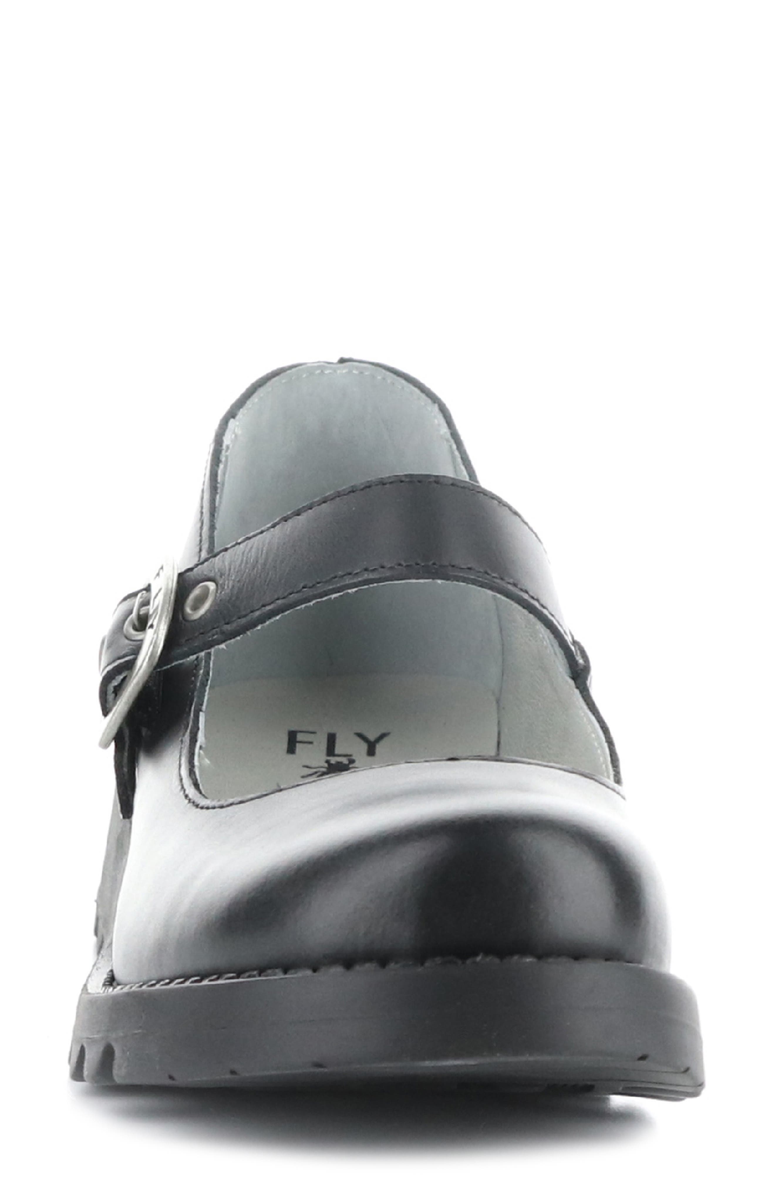 Fly London Samp Mary Jane Loafer, Alternate, color, Black Rug