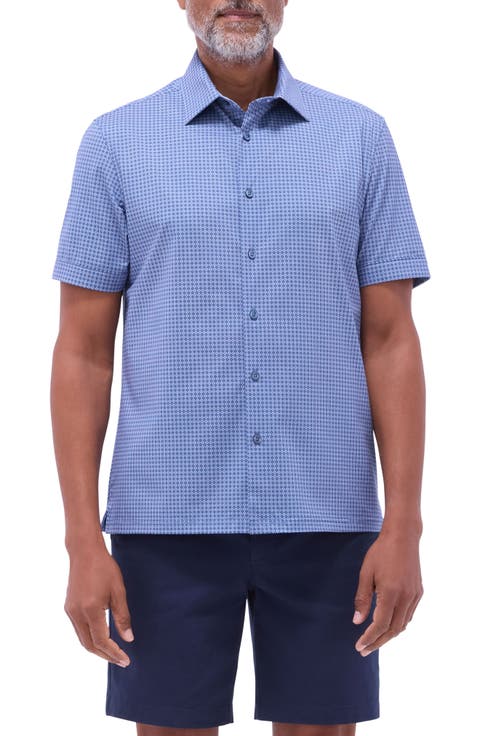 Milo OoohCotton® Print Short Sleeve Button-Up Shirt