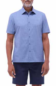 Bugatchi Milo OoohCotton® Print Short Sleeve Button-Up Shirt