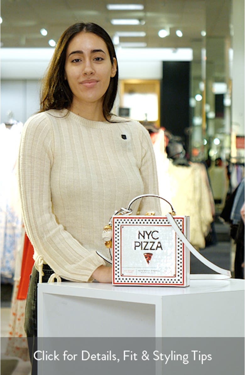 slice sequin & spazzolato leather top handle bag, sales video thumbnail