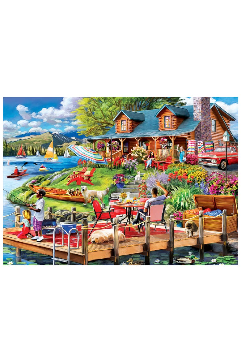 The Secluded Cabin 500 Piece Puzzle, Alternate, color, Multicolor