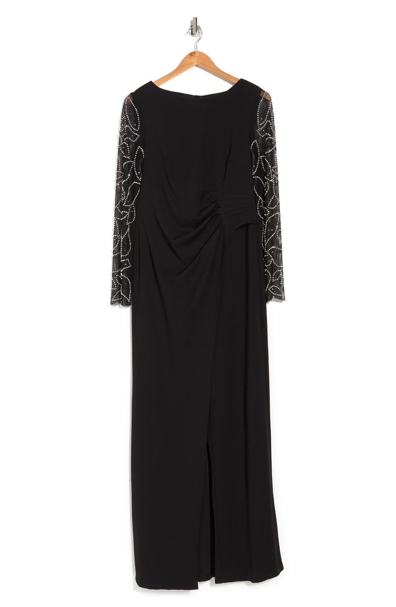 Marina Beaded Sleeve Wrap Jumpsuit, Alternate, color, 