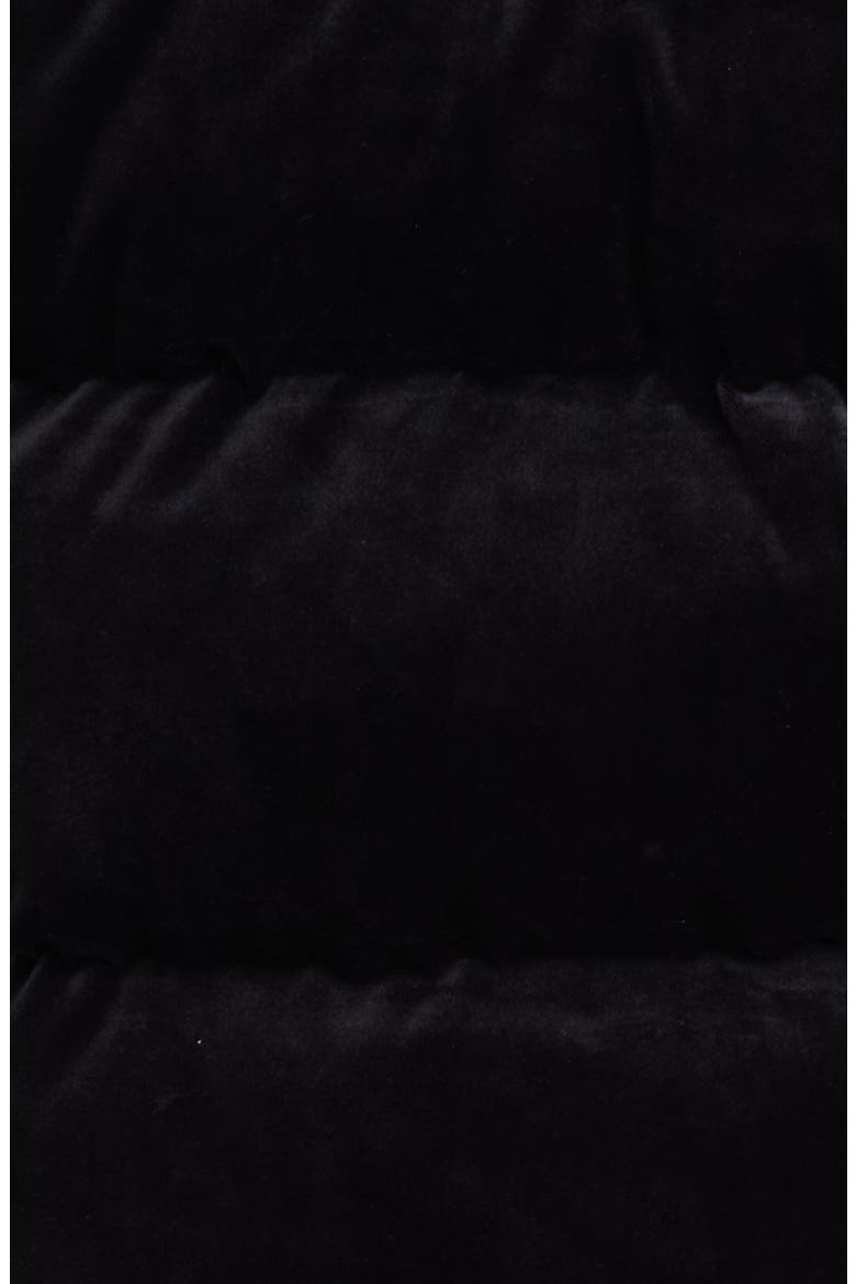 Seville Down Velvet Puffer Jacket, Alternate, color, BLACK