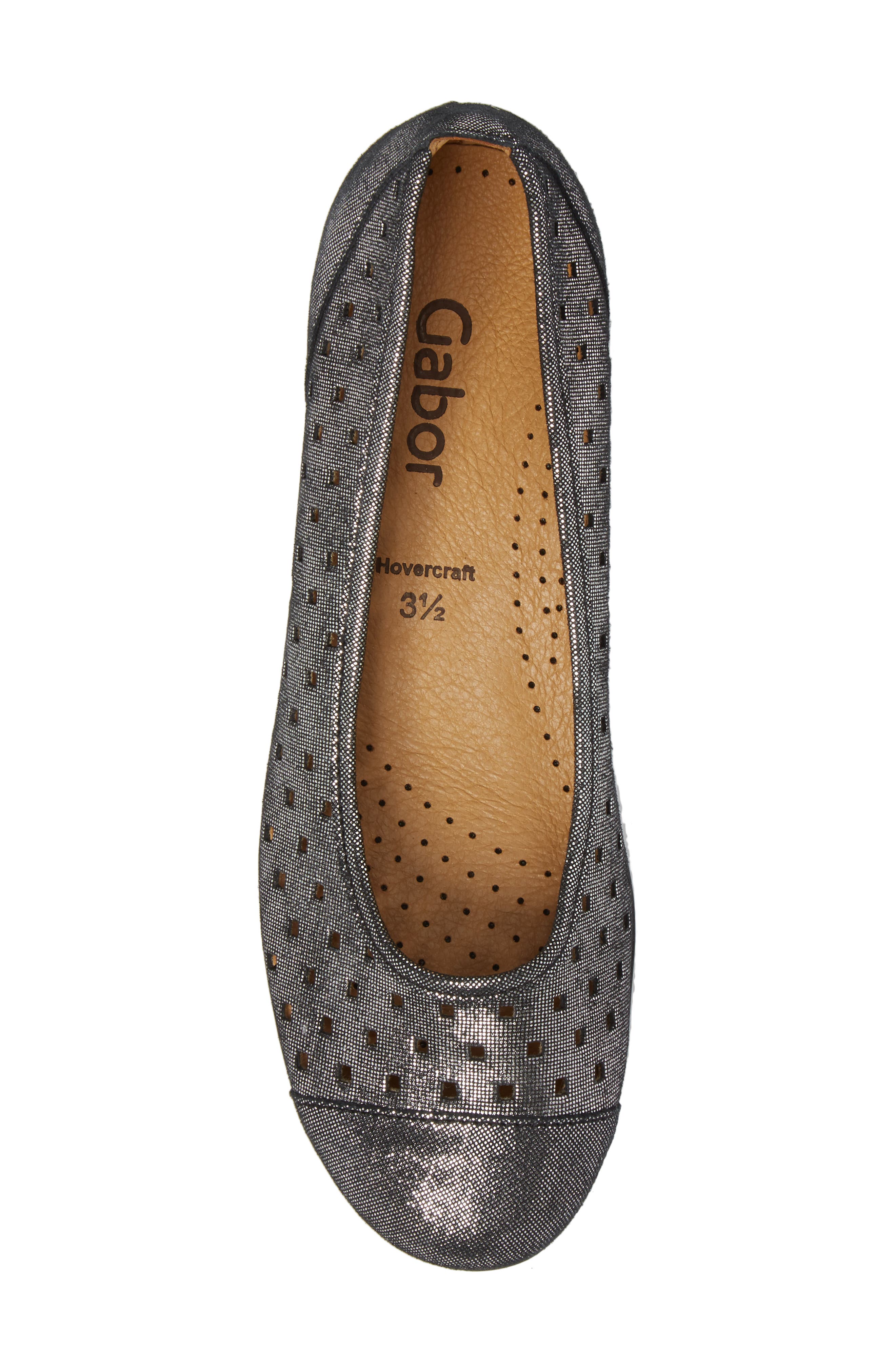Gabor Perforated Ballet Flat, Alternate, color, 