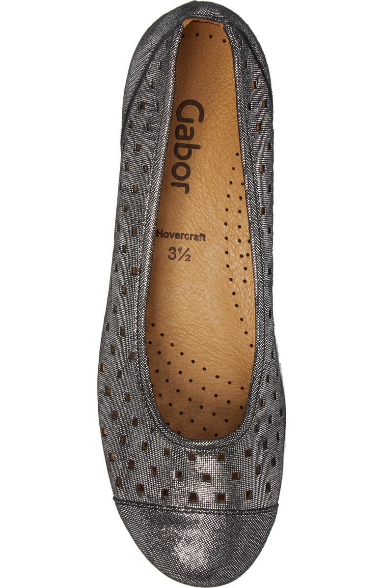 Gabor Perforated Ballet Flat, Alternate, color,
