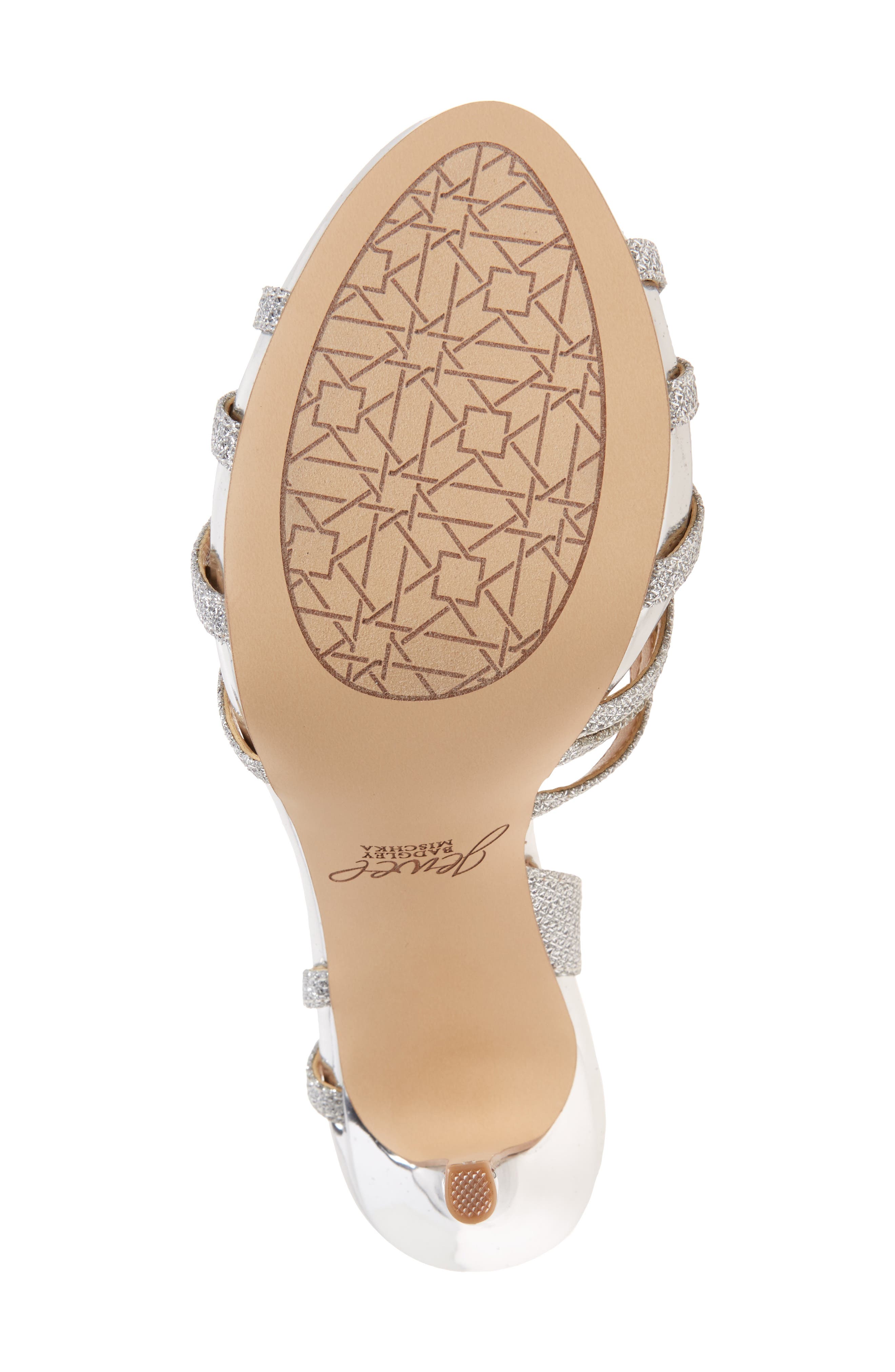 Humble Strappy Sandal, Alternate, color, SILVER GLITTER FABRIC