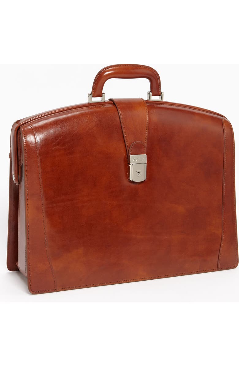 Bosca Triple Compartment Leather Briefcase, Main, color,