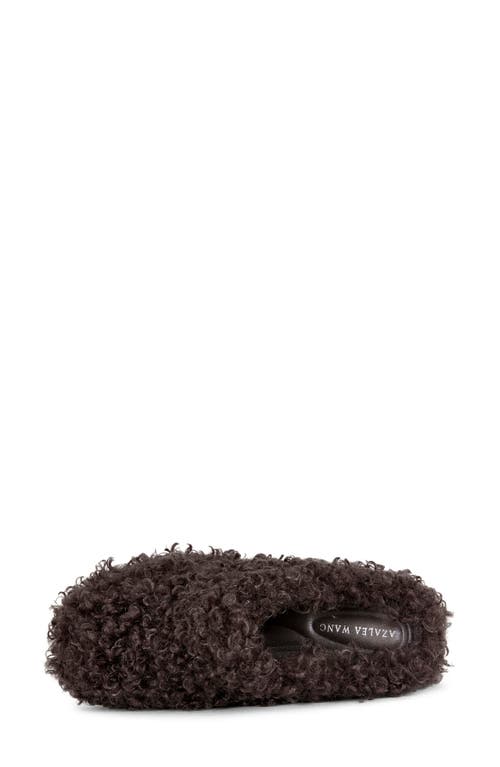 Azalea Wang Darwin Faux Shearling Clog In Brown