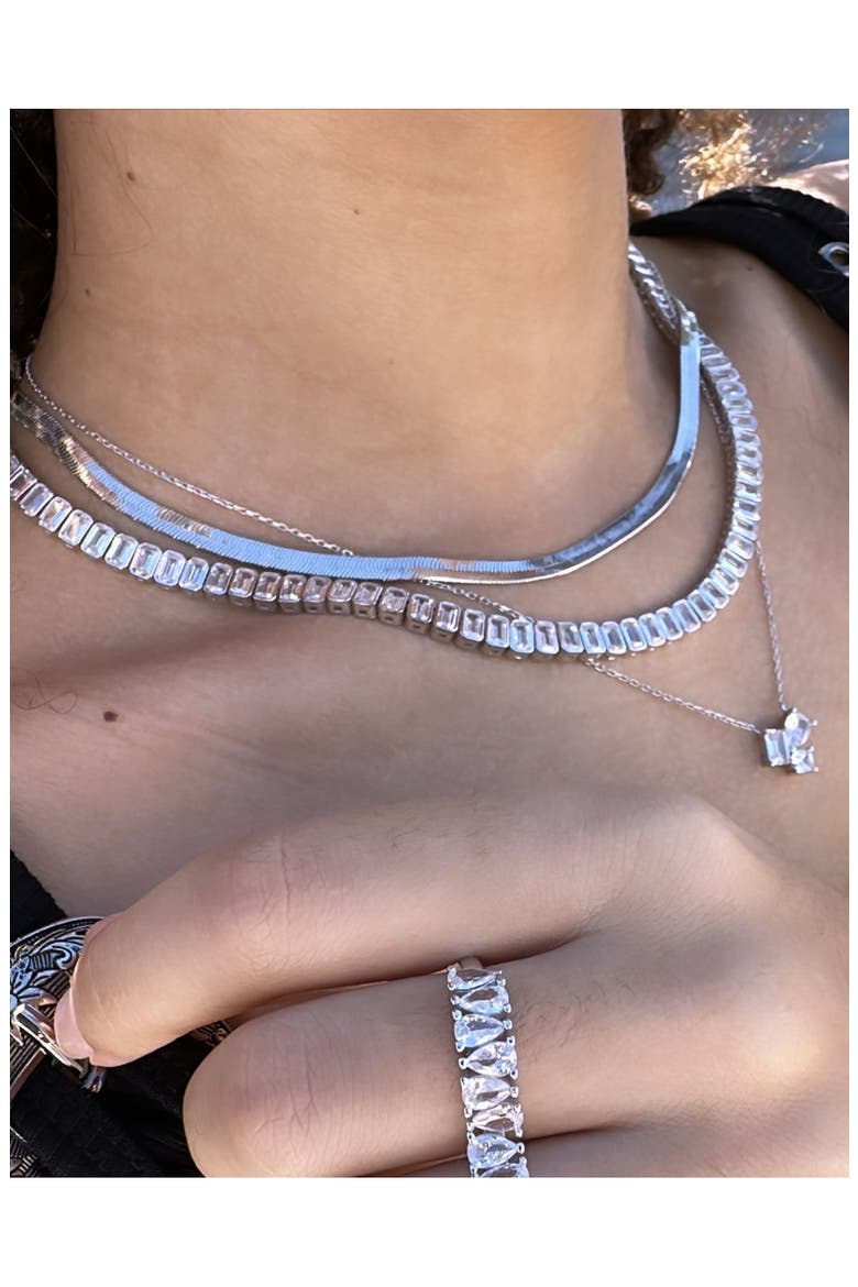 Glamour Snake Chain Necklace, Alternate, color, SILVER