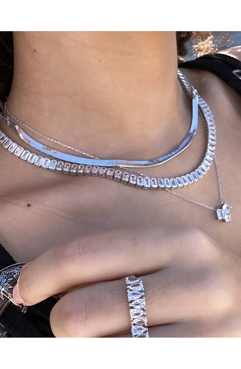 SHYMI Glamour Snake Chain Necklace, Alternate, color, Silver