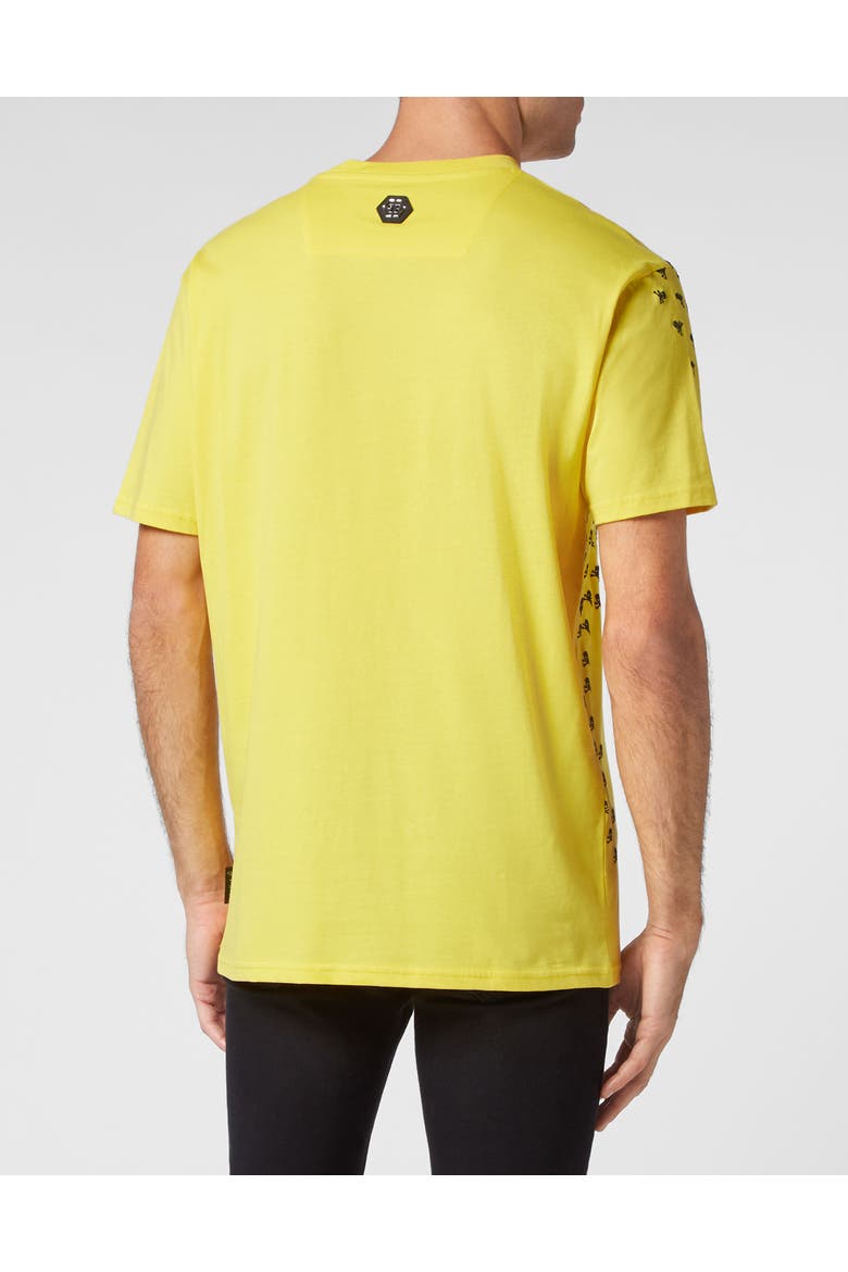 T-Shirt Round Neck Ss Skull&Amp;Bones Men, Alternate, color, yellow