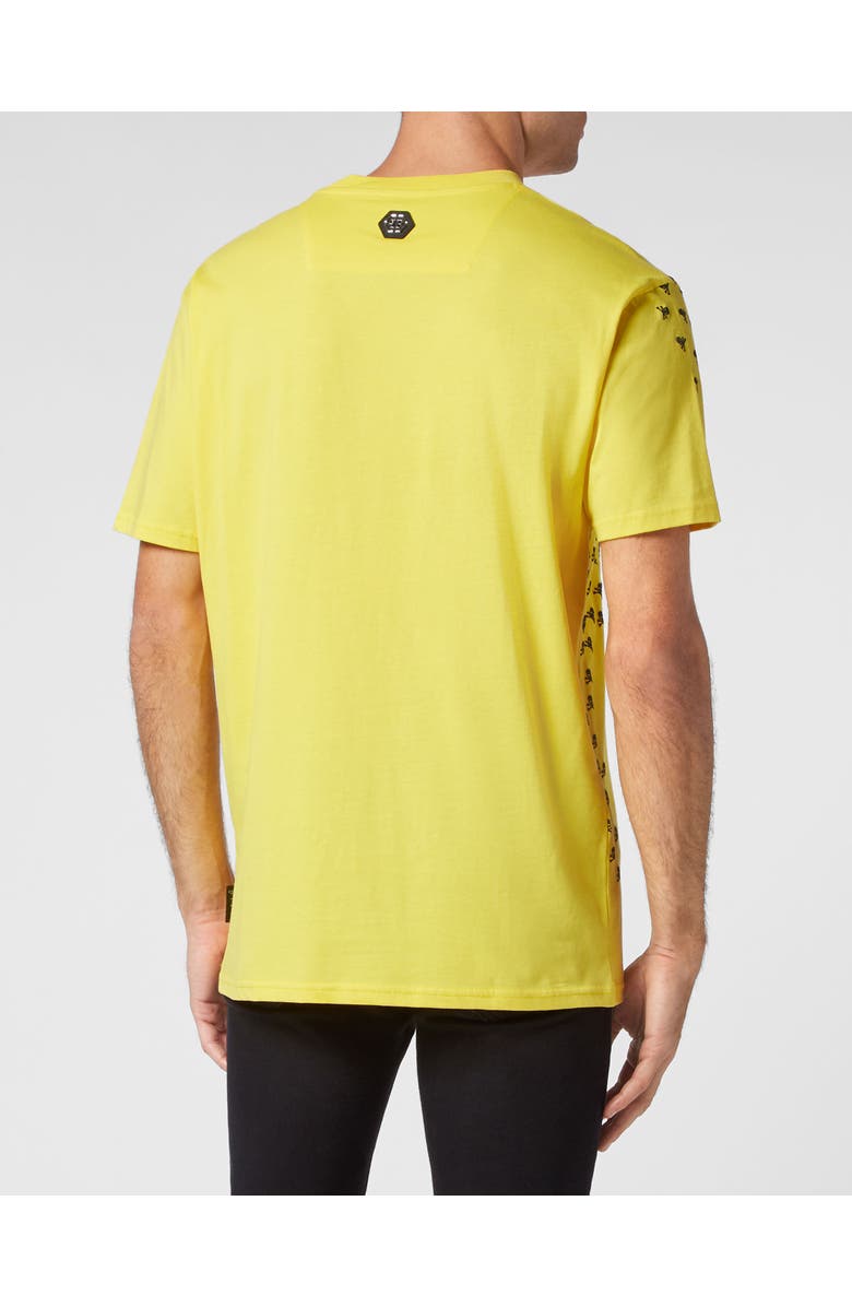 PHILIPP PLEIN T-Shirt Round Neck Ss Skull&Bones Men, Alternate, color, Yellow