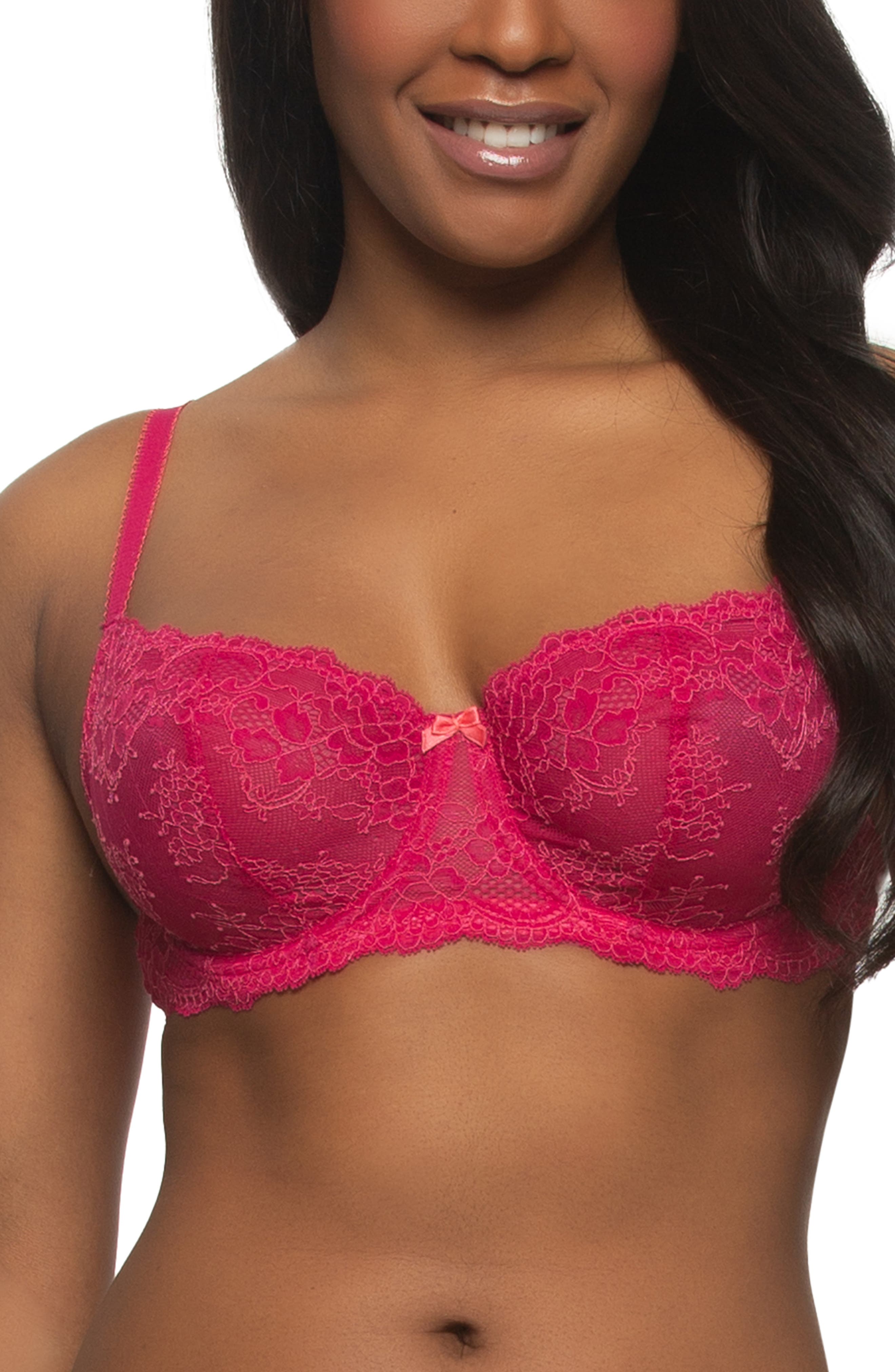 Felina Lola Underwire Bra in Sangria/Camellia Rose 